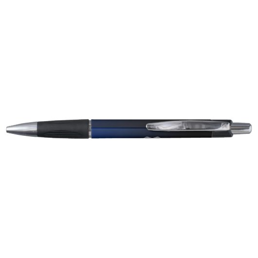 Blue Modern Monogram Business Promotional Gift Pen (Achterkant)
