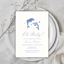 Blue Modern onder het Zee Dolphin Baby shower