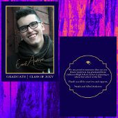 Blue Modern Photo Afstuderen Afstuderen Aankondigi Kaart