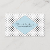 Blue Modern Polka Dots Visitekaartje (Voorkant)