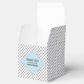 Blue Modern Polka Dots Wedding Bedankdoosjes (Geopend)
