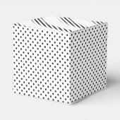 Blue Modern Polka Dots Wedding Bedankdoosjes (Achterkant)