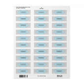 Blue Modern Polka Dots Wedding Etiket (Full Sheet)