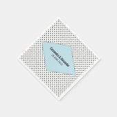 Blue Modern Polka Dots Wedding Servetten (Hoek)