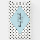 Blue Modern Polka Dots Wedding Spandoek (Verticaal)