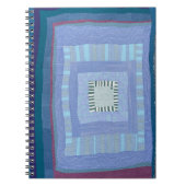 Blue modern quilt notebook notitieboek (Voorkant)