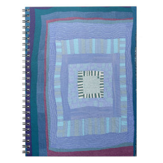 Blue modern quilt notebook notitieboek