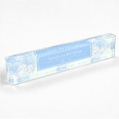 Blue Modern Rain Clouds Personalized Naambordje