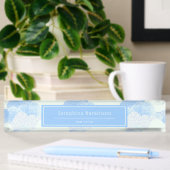 Blue Modern Rain Clouds Personalized Naambordje