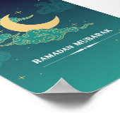Blue Modern Ramadan Mubarak Poster (Hoek)