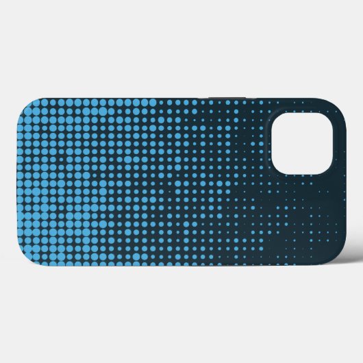 Blue, modern, retro, cool, trendy dot pattern Case-Mate iPhone case (Achterkant (horizontaal))