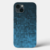 Blue, modern, retro, cool, trendy dot pattern Case-Mate iPhone case (Achterkant)
