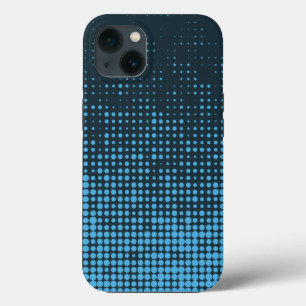 Blue, modern, retro, cool, trendy dot pattern Case-Mate iPhone case