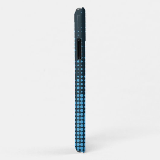 Blue, modern, retro, cool, trendy dot pattern Case-Mate iPhone case (Achterkant/rechts)