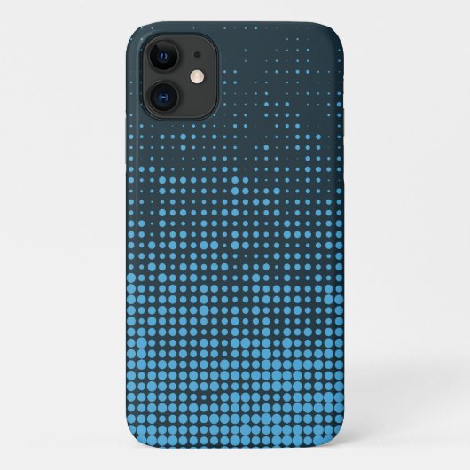 Blue, modern, retro, cool, trendy dot pattern Case-Mate iPhone case (Achterkant)