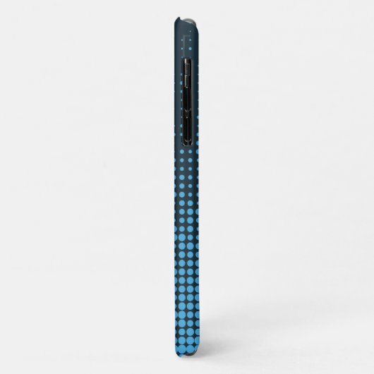 Blue, modern, retro, cool, trendy dot pattern Case-Mate iPhone case (Achterkant/links)