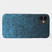 Blue, modern, retro, cool, trendy dot pattern Case-Mate iPhone case (Achterkant (horizontaal))