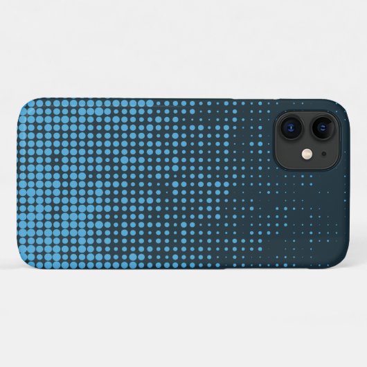 Blue, modern, retro, cool, trendy dot pattern Case-Mate iPhone case (Achterkant (horizontaal))