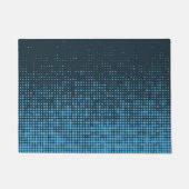 Blue, modern, retro, cool, trendy dot pattern deurmat (Voorkant)