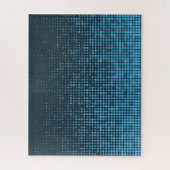 Blue, modern, retro, cool, trendy dot pattern legpuzzel (Verticaal)