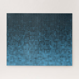 Blue, modern, retro, cool, trendy dot pattern legpuzzel