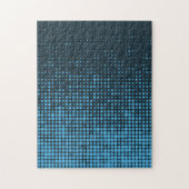 Blue, modern, retro, cool, trendy dot pattern legpuzzel (Verticaal)