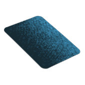 Blue, modern, retro, cool, trendy dot pattern magneet (Rechterzijde)