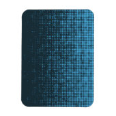 Blue, modern, retro, cool, trendy dot pattern magneet (Verticaal)