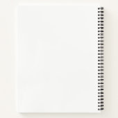 Blue, modern, retro, cool, trendy dot pattern notitieboek (Achterkant)