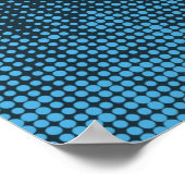 Blue, modern, retro, cool, trendy dot pattern poster (Hoek)