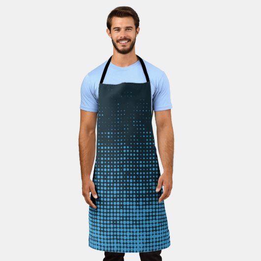 Blue, modern, retro, cool, trendy dot pattern schort (Gedragen)