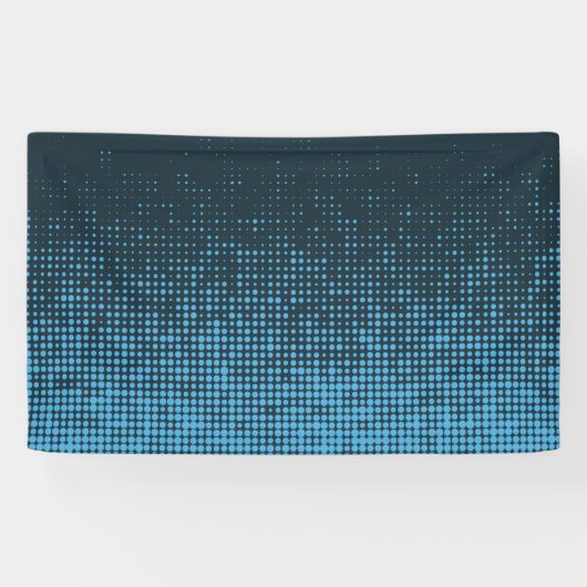 Blue, modern, retro, cool, trendy dot pattern spandoek (Horizontaal)