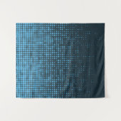 Blue, modern, retro, cool, trendy dot pattern wandkleed (Voorkant (horizontaal))