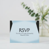 Blue Modern Save the Date Menu RSVP (Staand voorkant)