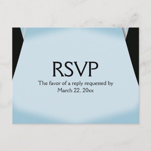 Blue Modern Save the Date Menu RSVP (Voorkant)