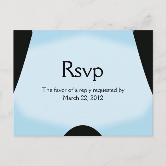 Blue Modern Save the Date Menu RSVP (Voorkant)