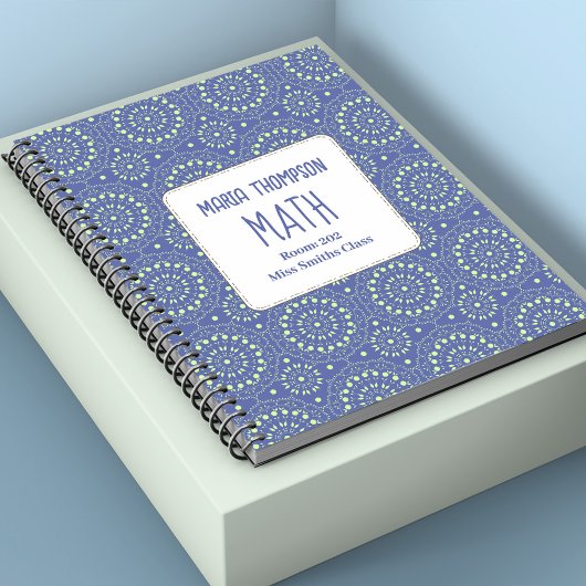 Blue Modern School gepersonaliseerd Notitieboek