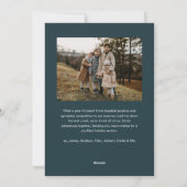 Blue Modern Script Merry Christmas Arch 2 Foto Feestdagenkaart (Achterkant)