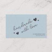 Blue Modern Script QR-code, dank u Visitekaartje (Voorkant)