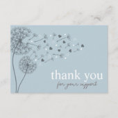 Blue Modern Script QR-code, dank u zakelijk Informatiekaartje (Voorkant)