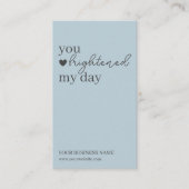 Blue Modern Script QR-code, dank u zakelijk Visitekaartje (Voorkant)