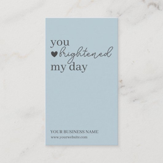 Blue Modern Script QR-code, dank u zakelijk Visitekaartje (Voorkant)