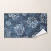 Blue Modern Shibori Indigo Bad Handdoek (Handdoek)