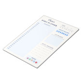 Blue Modern Simple Custom Daily Planner Schedule  Notitieblok (Schuin)