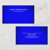 Blue Modern Simple Plain Visitekaartje (Voorkant / Achterkant)
