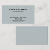 Blue Modern Simple Plain Visitekaartje (Voorkant / Achterkant)