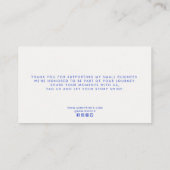 Blue Modern, social media  icons thank you card  Visitekaartje (Achterkant)