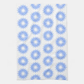 Blue Modern Sunbursts Theedoek (Verticaal)