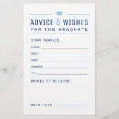 Blue Modern Typografie Afstuderen advies & wensen (Voorkant)