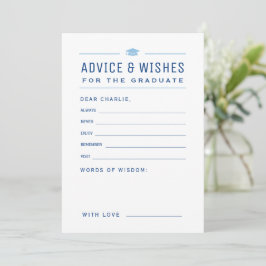 Blue Modern Typography Graduate advice & wishes  Advieskaart